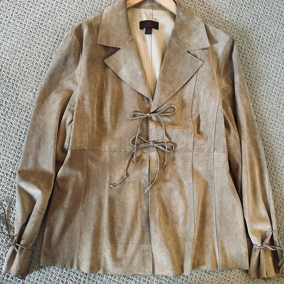 Suede Jacket and Skirt Set - Picture 2 of 9